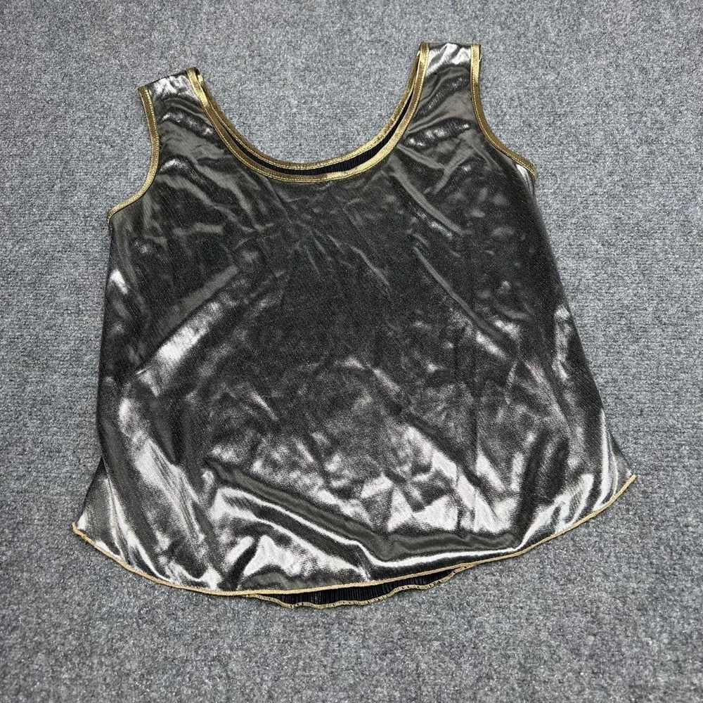 E.P Designs vintage black and gold metallic tank top Size Medium